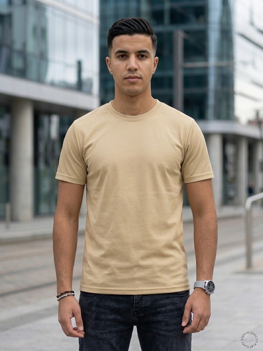 🔥 T-Shirt Oversized Beige Dark Rose – Style Streetwear Premium – 149 DH !