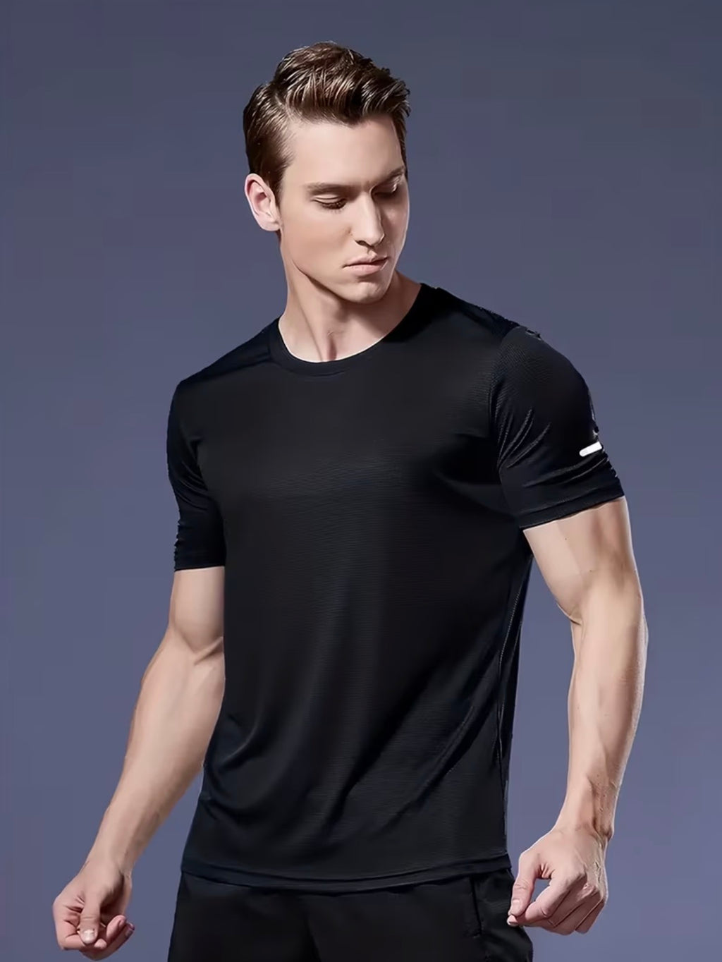 Pack Ensemble Sport Homme – T-Shirt & Short (Gris / Bleu Marine)
