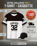 🔥 Pack T-Shirt Chicago 32 + Casquette Offerte – 149 DH Seulement ! Livraison gratuite
